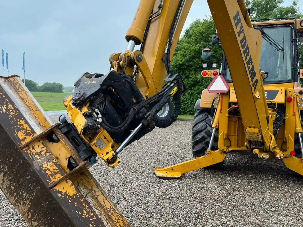 Billede 3 - Hydrema 926E Med Encon Rotor-Tilt skifte i bag og brede dæk samt centralsmørring. Meget velholdt rendegraver. Lige fået service lavet af Hydrema