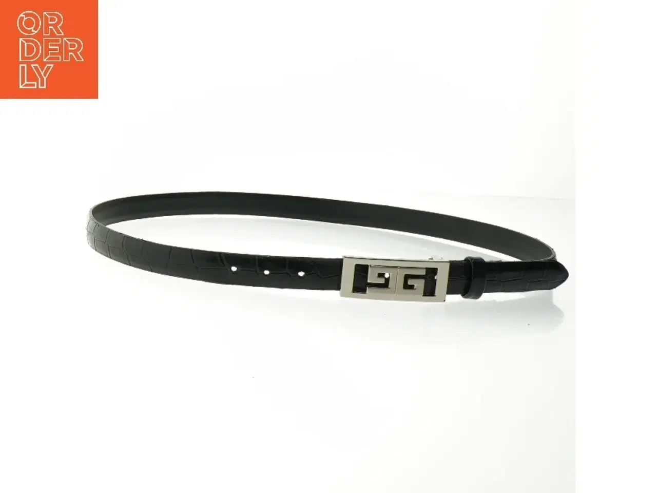 Billede 1 - Sort bælte med præget mønster (str. 110 cm)