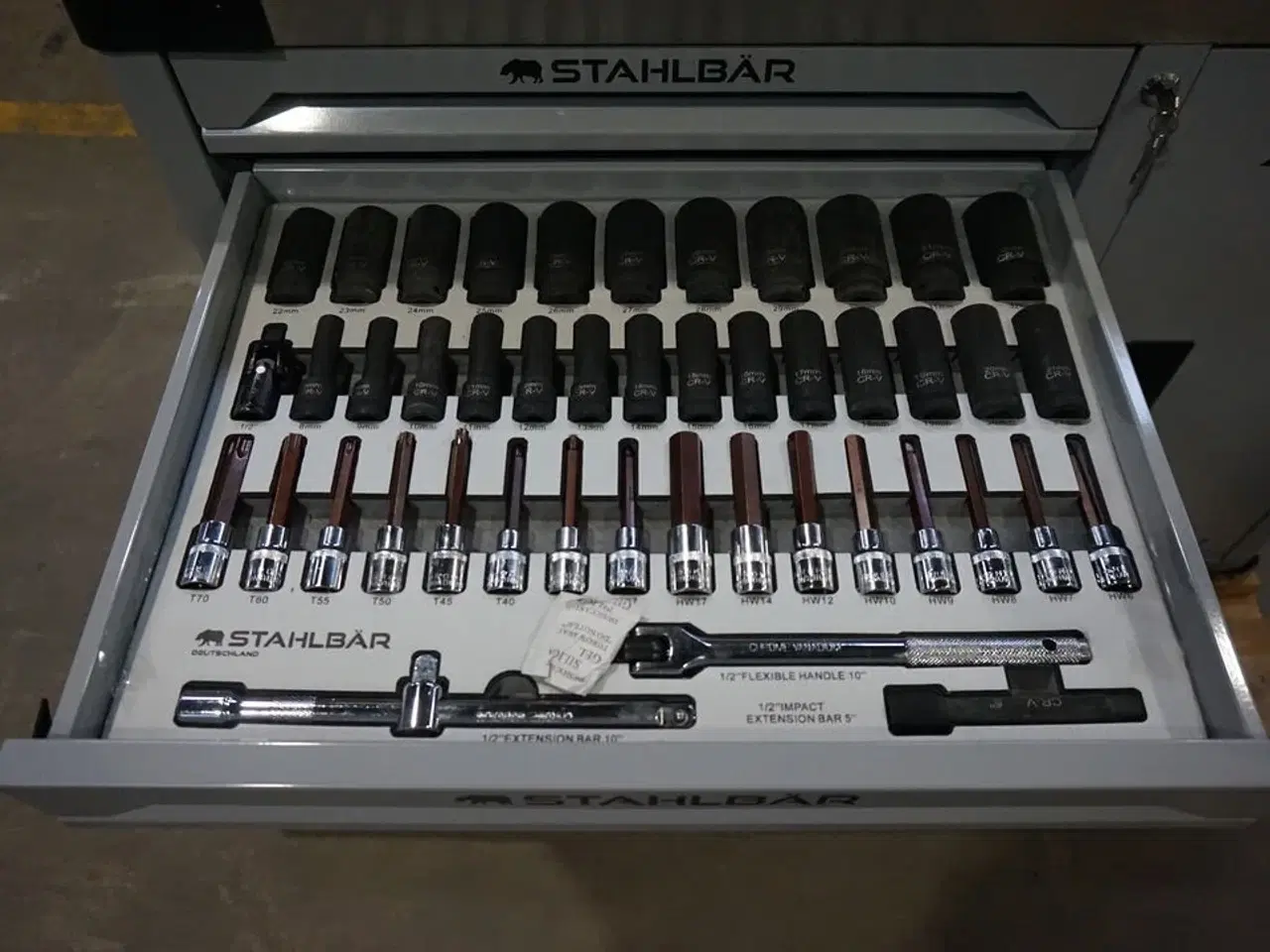 Billede 3 - Værktøjsvogn, Stahlbär, 7 skuffer inkl. Værktøj. Grey