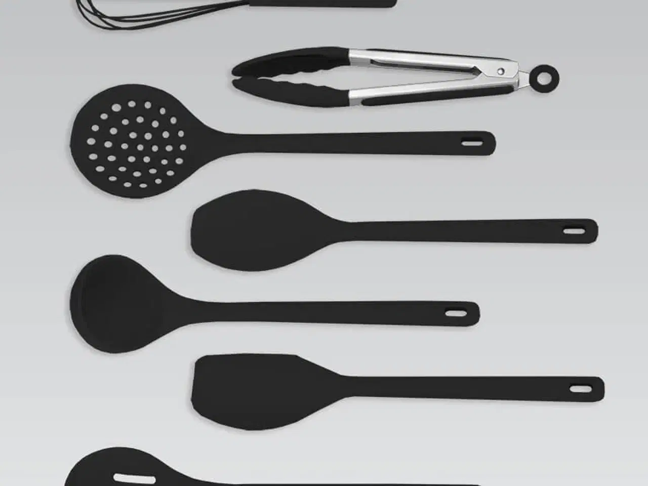Billede 4 - Køkkenredskabssæt Maestro MR-1542, 8 dele, sort silikone