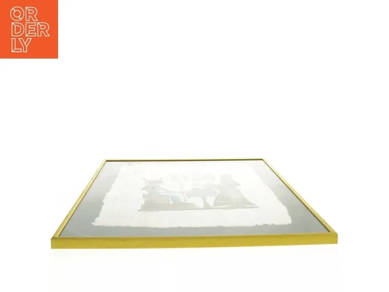 Billede 2 - Indrammet egyptisk papyruskunst fra Aage Larsen (str. 42x30,5 cm)