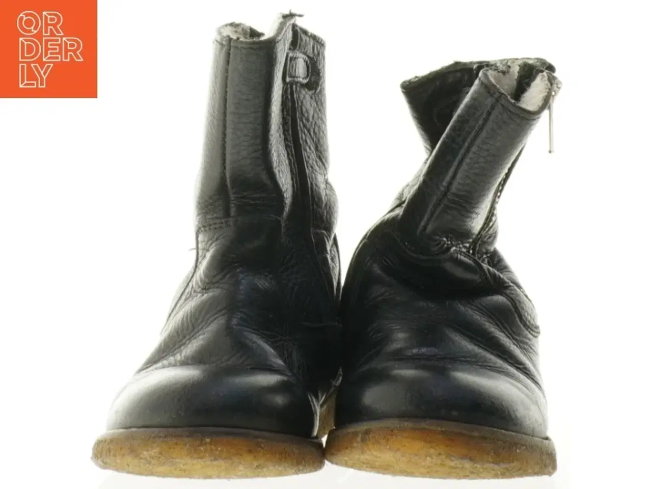 Billede 3 - Sorte læderstøvler fra Rap (str. Udvendig sal 20 cm)