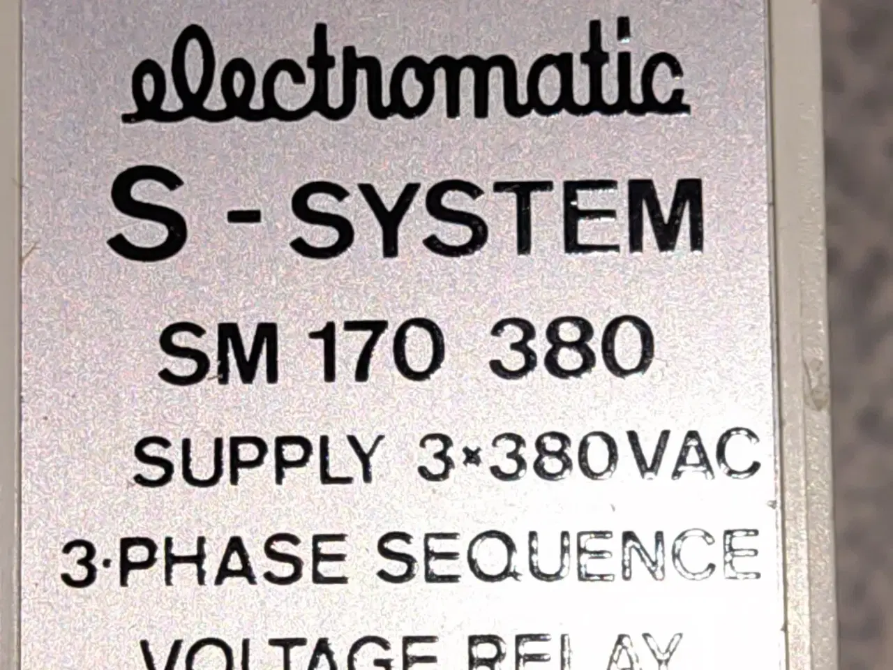 Billede 2 - Fasebrudsrelæ Elektromatic SM170 380