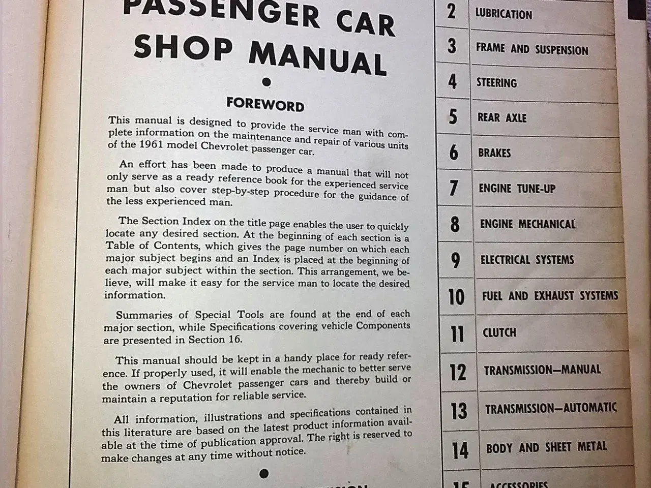 Billede 2 - Original Shop Manual, 1961 Chevrolet.