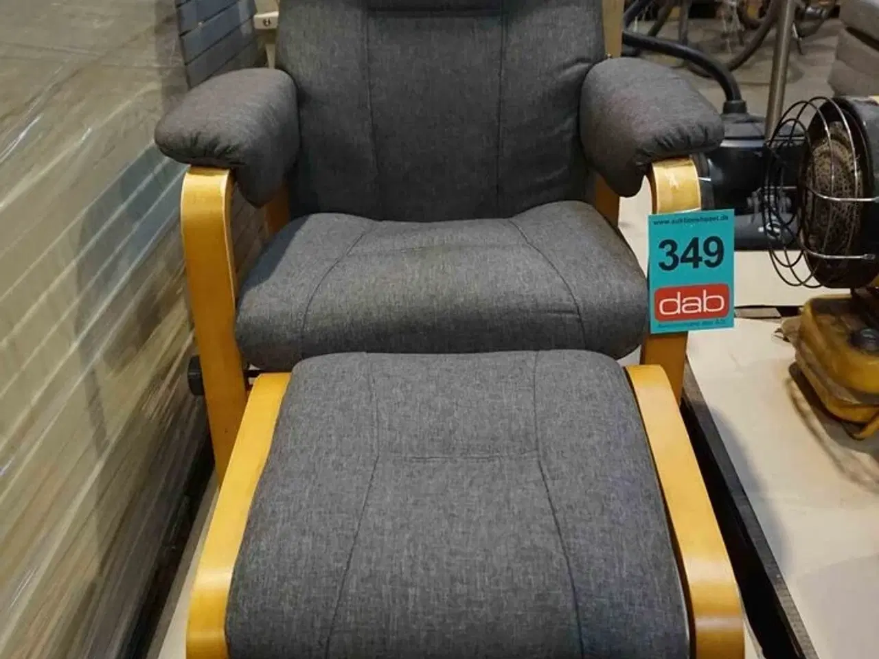 Billede 2 - Otium lænestol med skammel Grå (MOMSFRI)