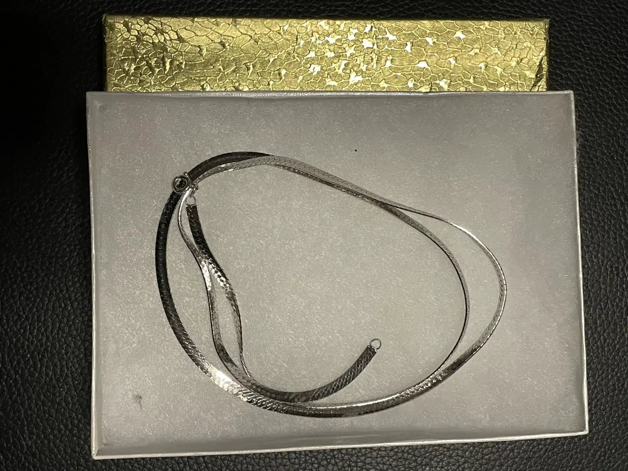 Billede 8 - Flot lang 925 sølv Herringbone halskæde