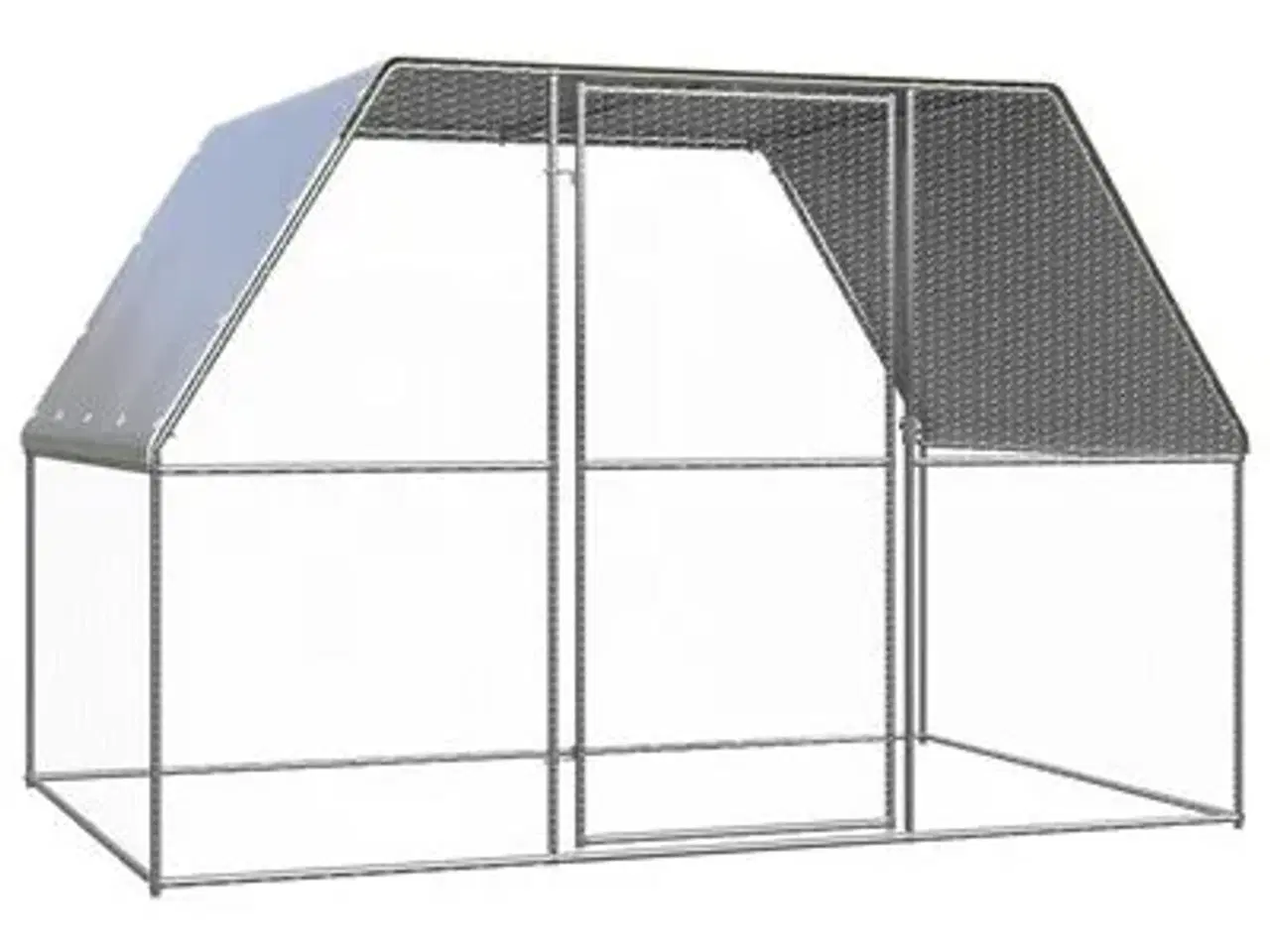 Billede 1 - vidaXL udendørs hønsebur 3x2x2 m galvaniseret stål