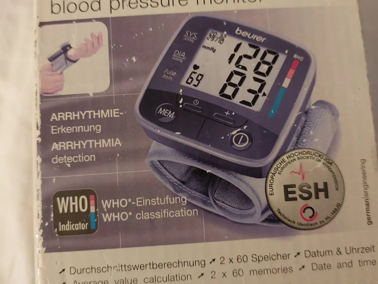 Billede 1 - blodtryksmåler til måling af blodtryk og puls på h