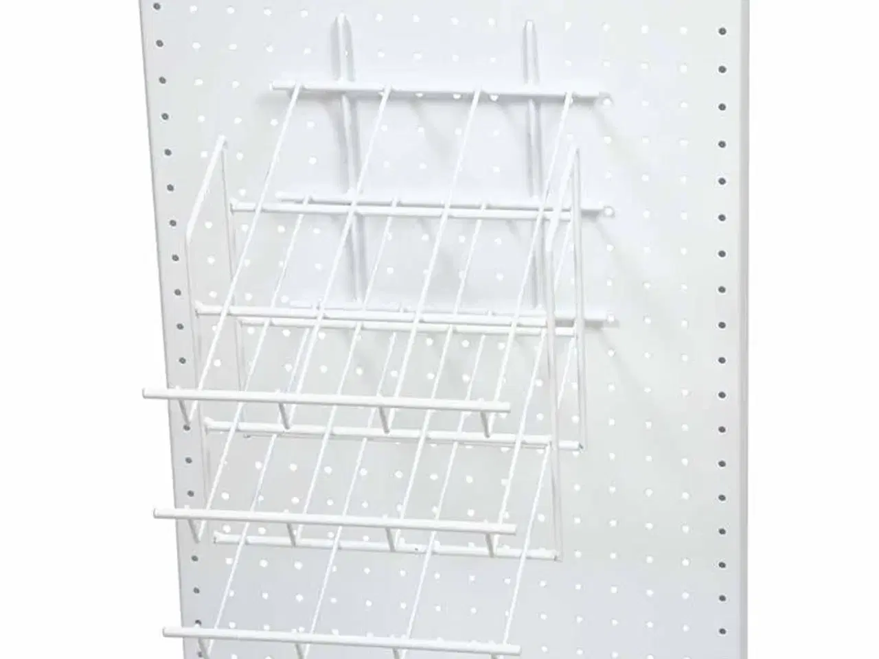 Billede 1 - Stilfuldt hvidmalet papirmodul med 3 skrå hylder