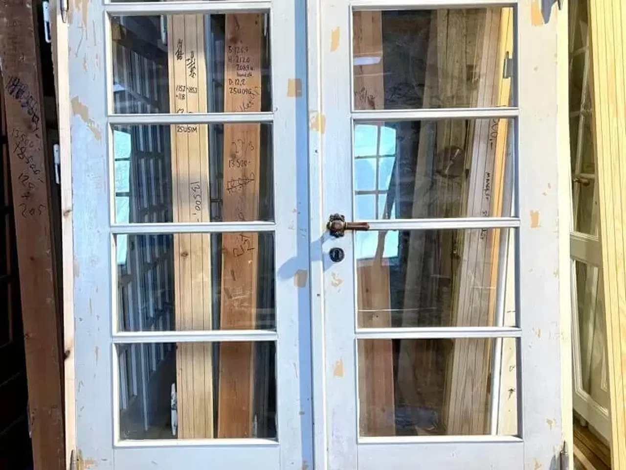 Billede 1 - Original, fransk dobbeltdør m. ny karm