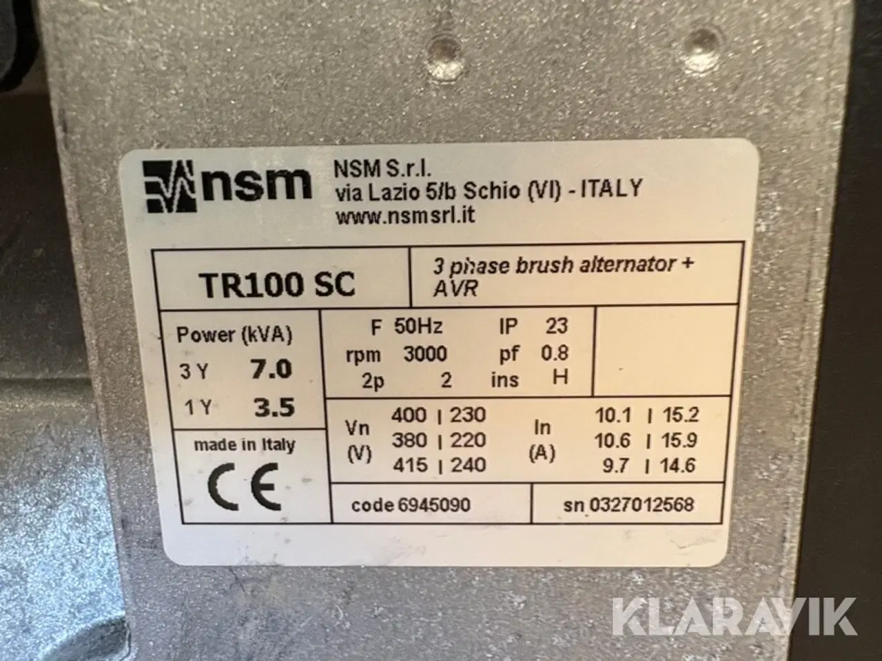 Billede 5 - Generrator KGK Pramac ES 8000 power system