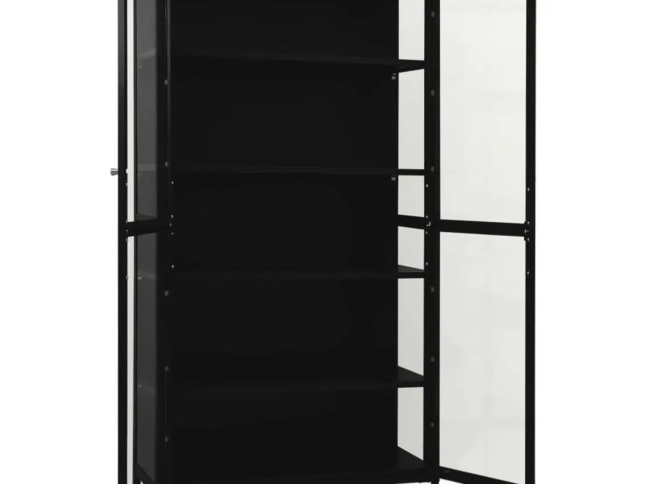 Billede 6 - Udstillingsskab 90x40x180 cm stål og hærdet glas sort