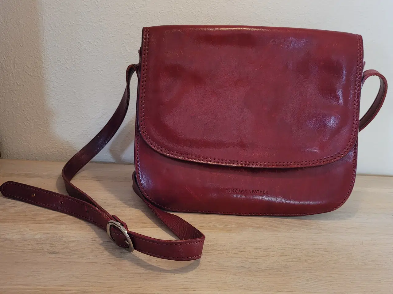 Billede 1 - Læder skulder taske fra Italien