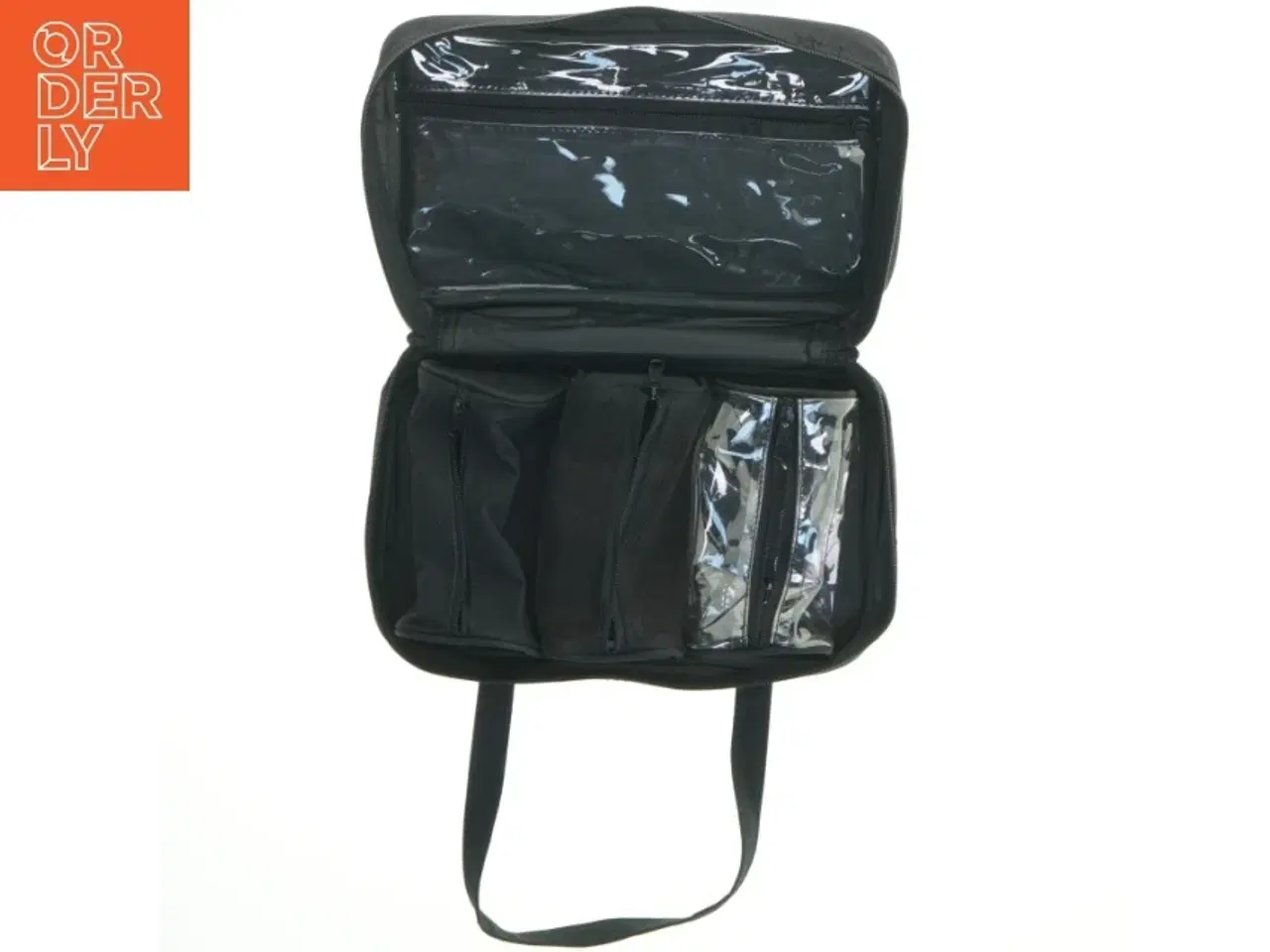 Billede 2 - Sort kosmetiktaske (str. 27x17,5 cm)