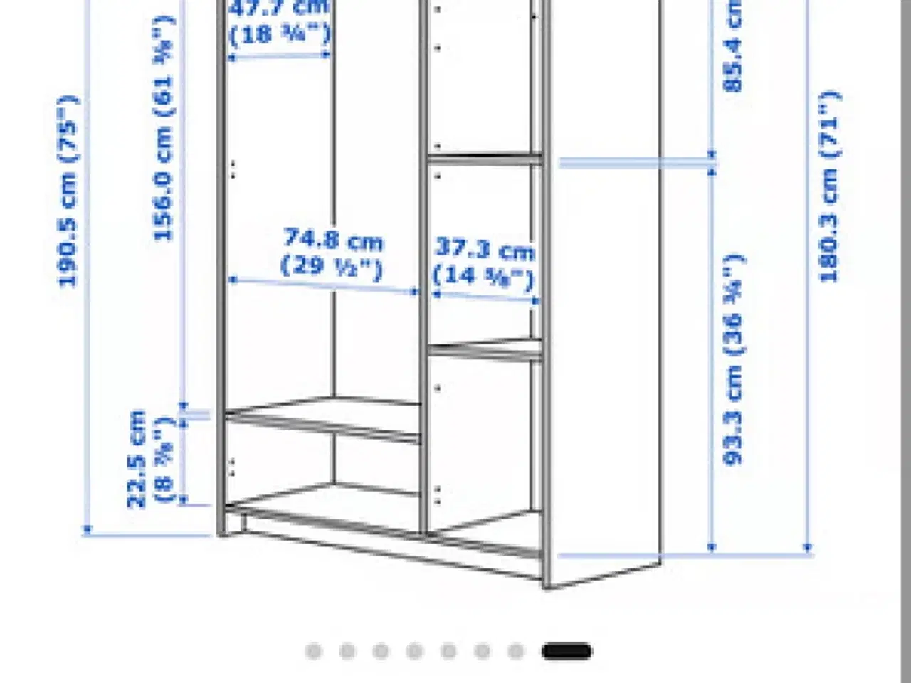 Billede 1 - 2 Brimnes skabe fra Ikea