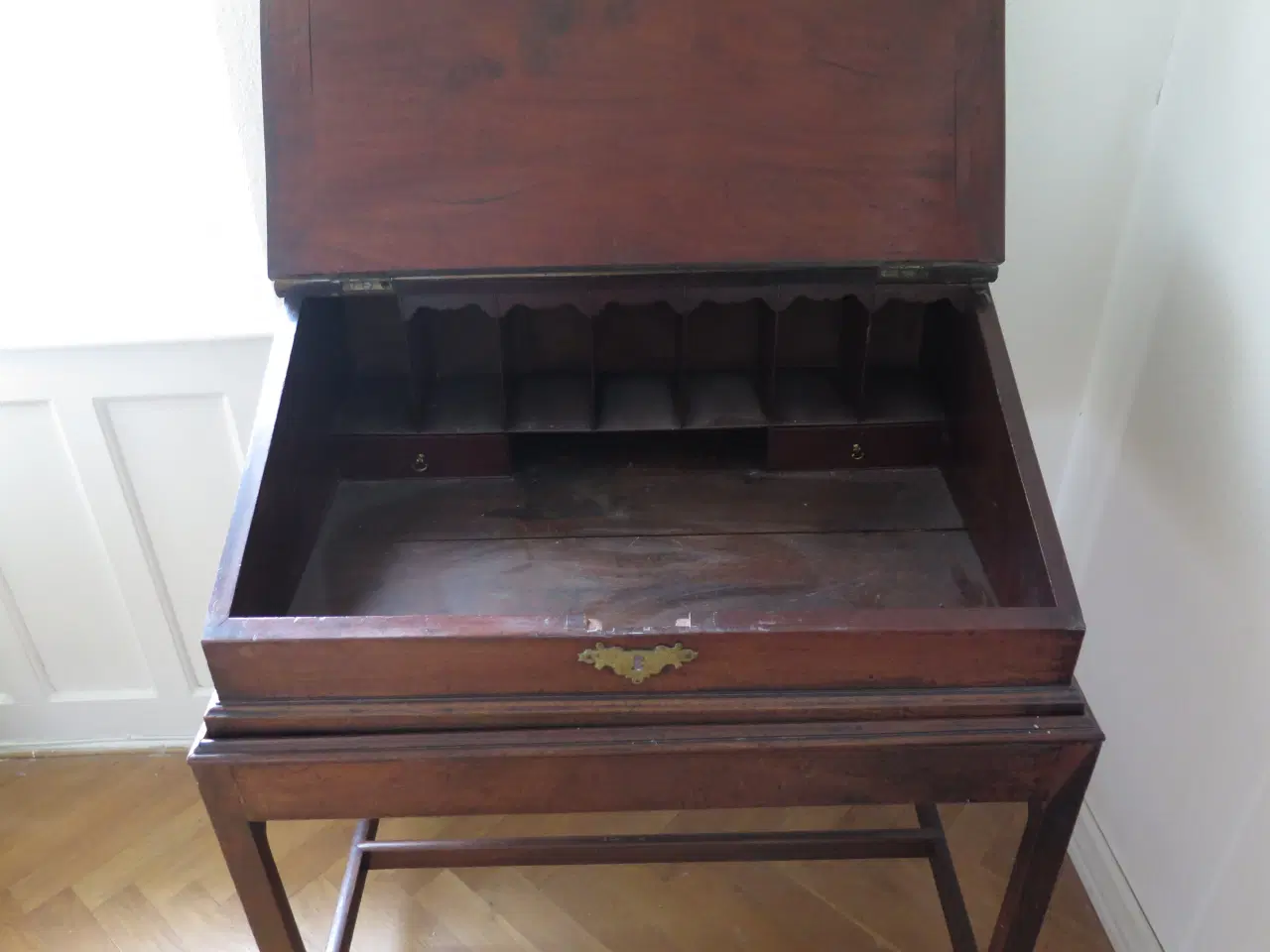 Billede 6 - Antik engelsk skrivepult, sidst i 1700-talllet