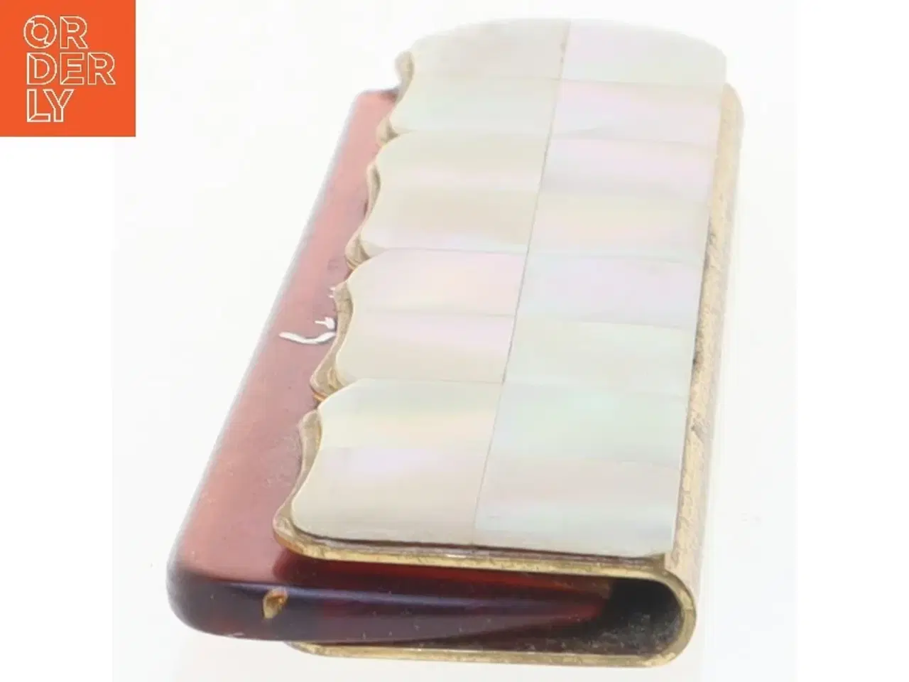 Billede 2 - Sammenfoldelig kam med perlemor (str. 19 cm)