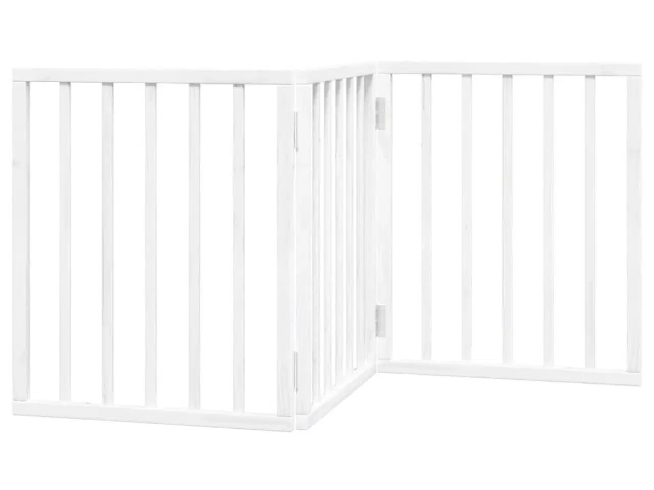 Billede 6 - Hundelåge 3 paneler 150 cm foldbar poppeltræ hvid