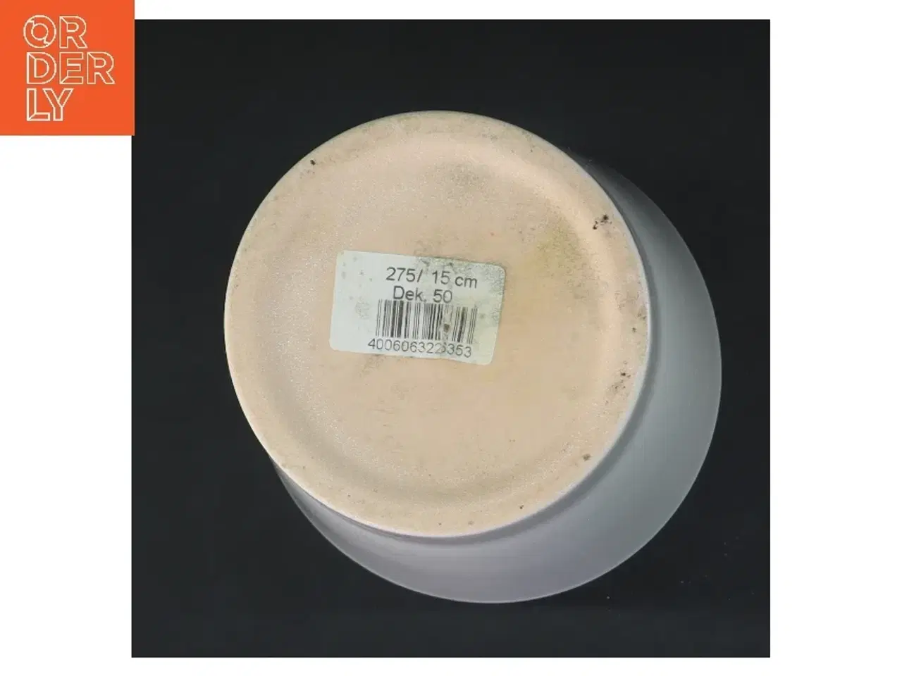 Billede 2 - Hvid keramisk vase/potte (str. 15 cm)