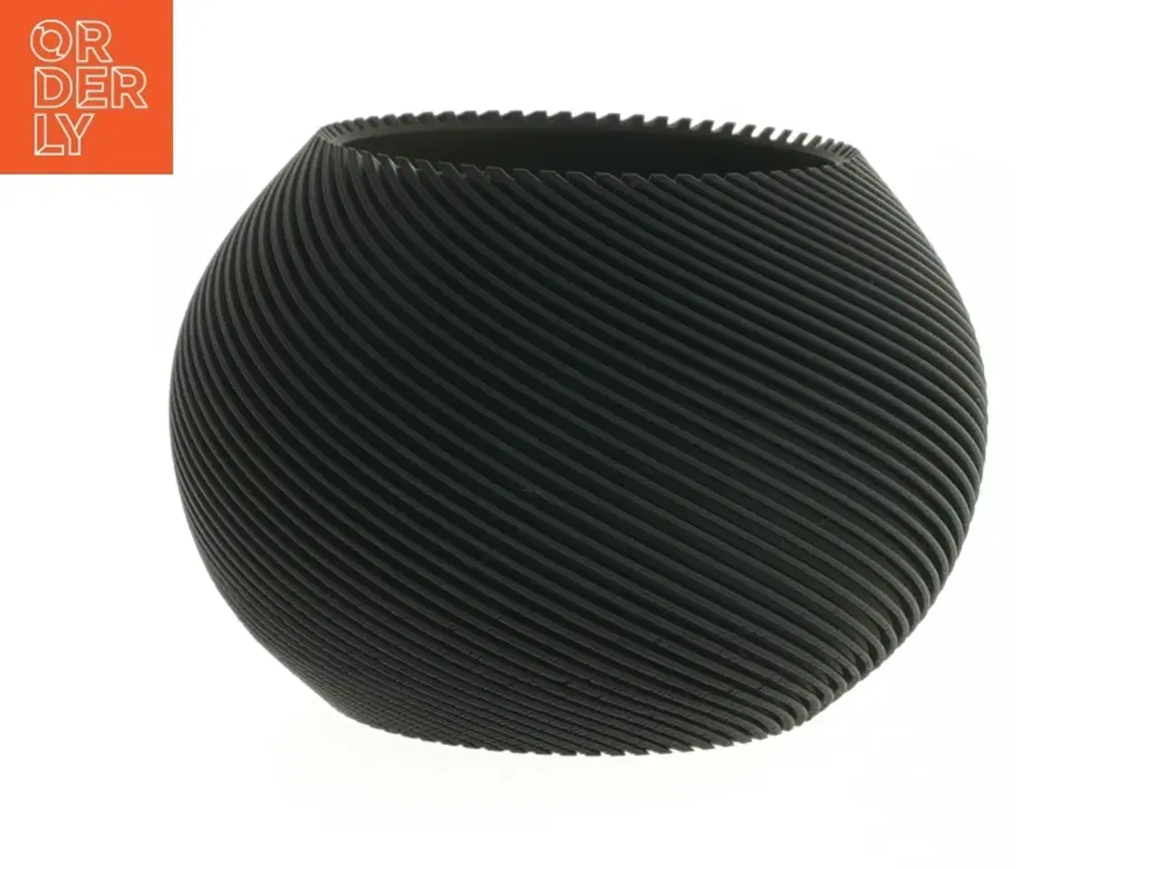 Billede 1 - Sort dekorativ vase (str. Ø. 13 cm)