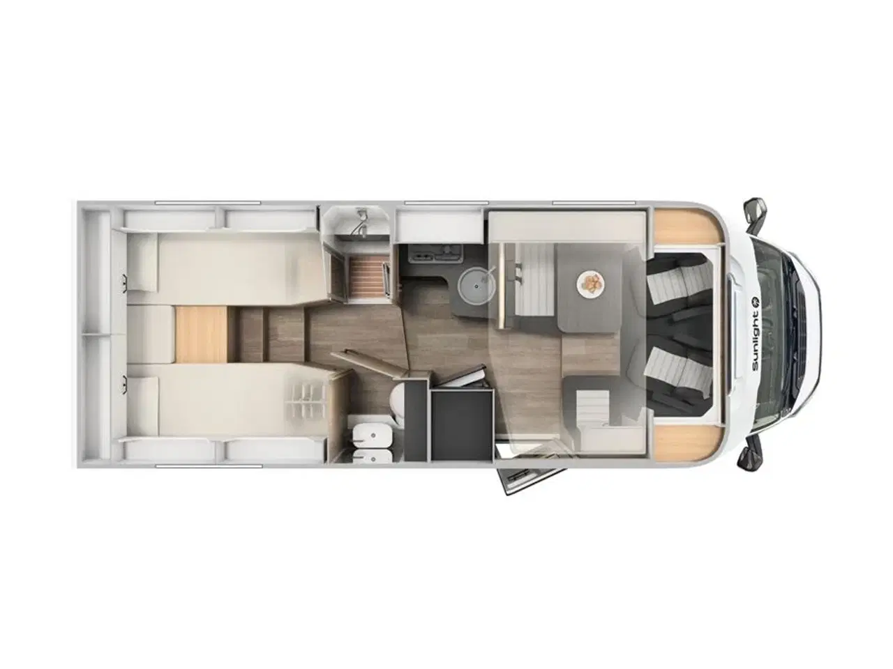 Billede 3 - 2026 - SunLight T 68 Adventure Edition Aut.   Lækker delintegreret autocamper fra Tyske Sunligth en del af Hymer gruppen.