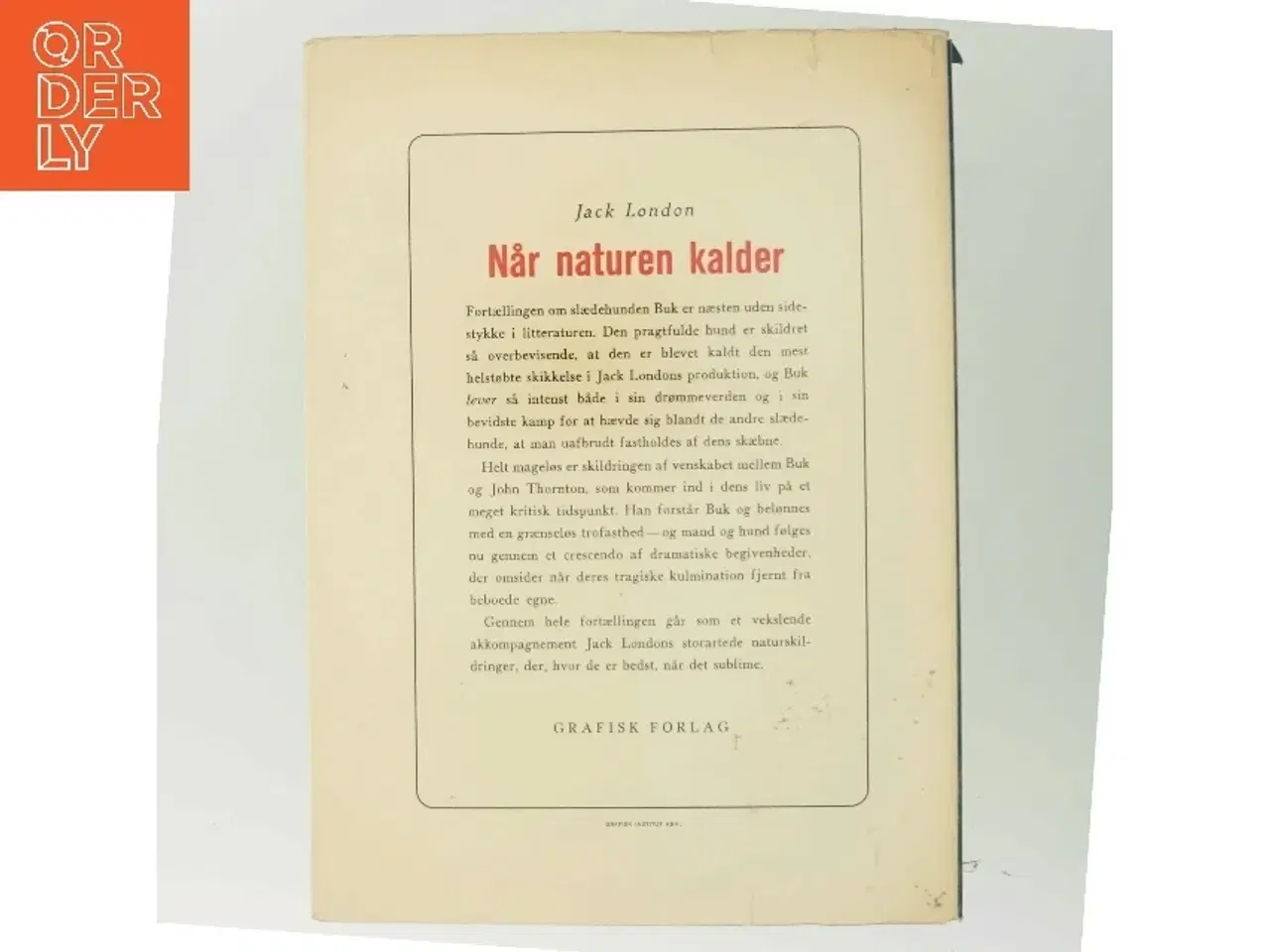 Billede 3 - Når naturen kalder af Jack London (Bog) fra Grafisk Forlag
