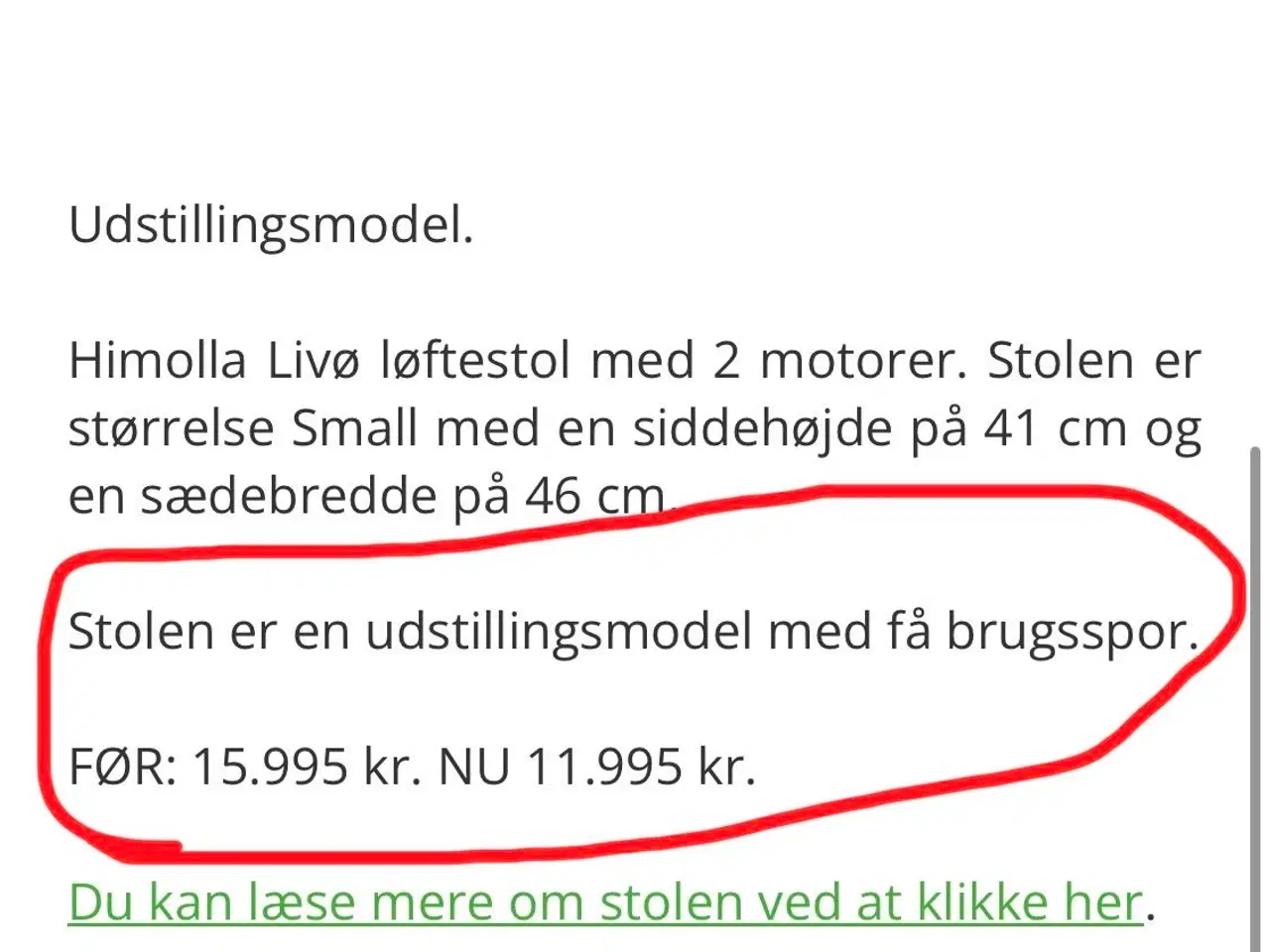 Billede 2 - Himolla Livø løftestol