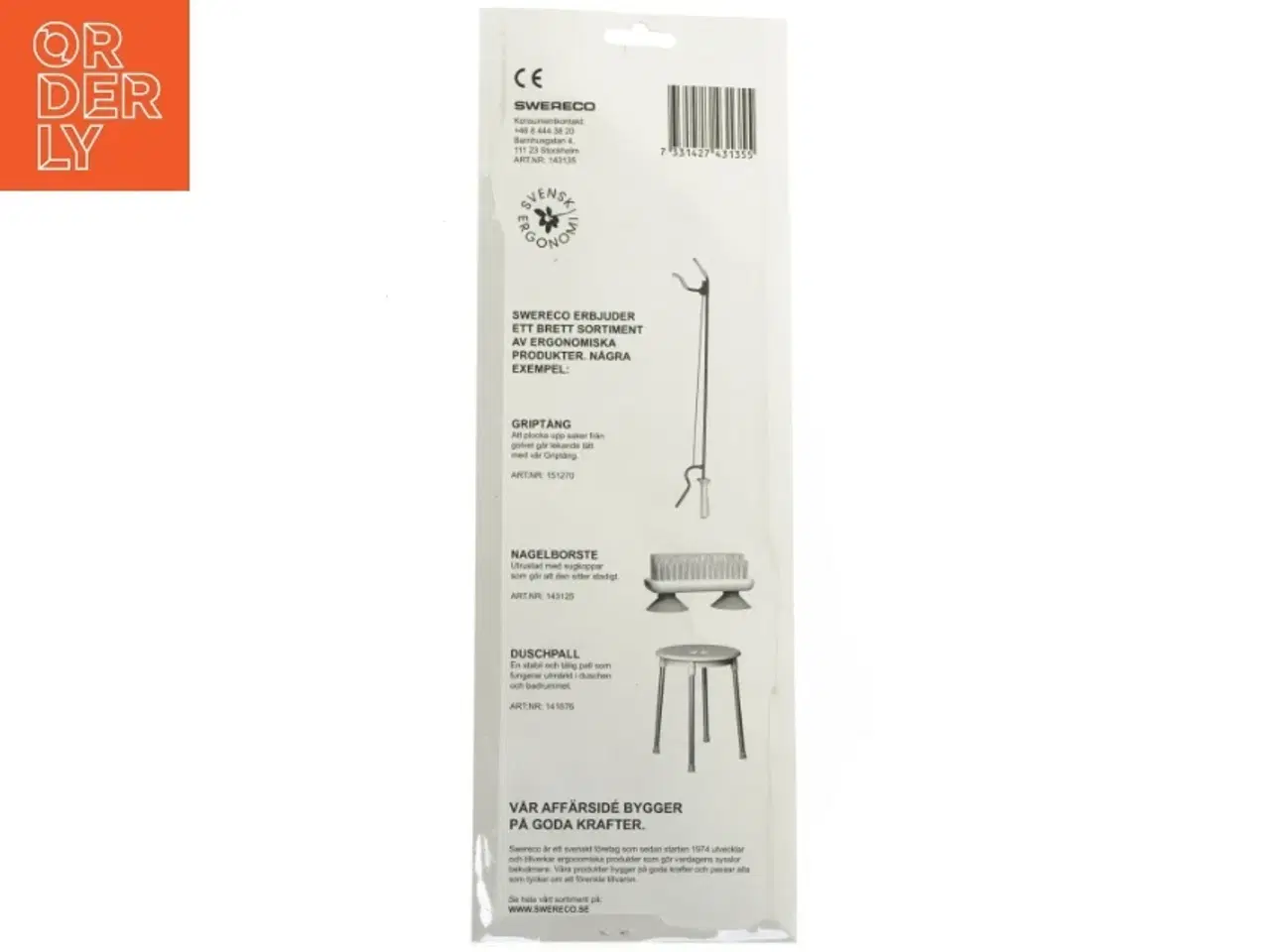 Billede 2 - Ergonomisk hårbørste fra Swereco