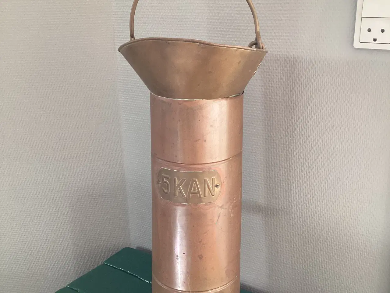 Billede 1 - Kobberspand, paraplyspand med hank og håndtag