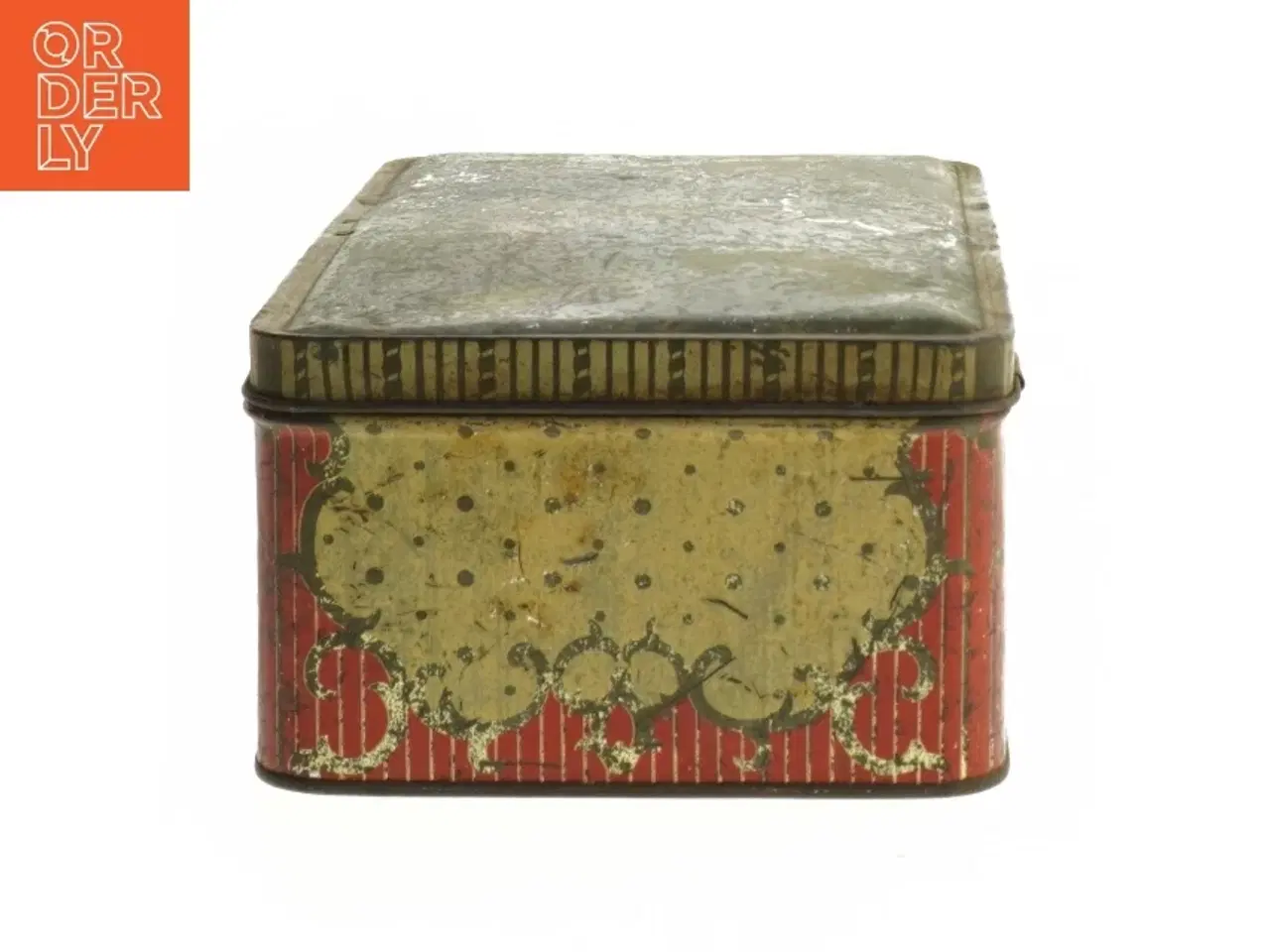 Billede 2 - Antik metalæske (str. 20x12,5 cm)