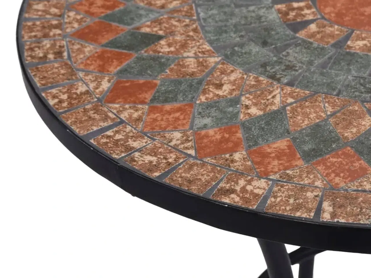 Billede 4 - Bistrobord med mosaikdesign keramisk 60 cm orange/grå
