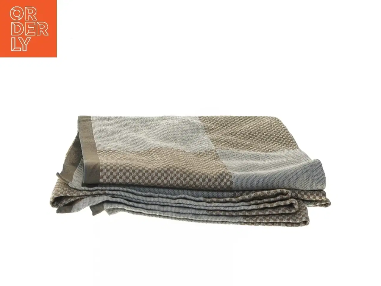 Billede 2 - Hørdug med ternet mønster (str. 120x200 cm)