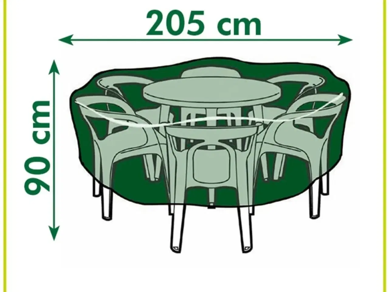 Billede 3 - havemøbelovertræk til runde borde 205x205x90 cm