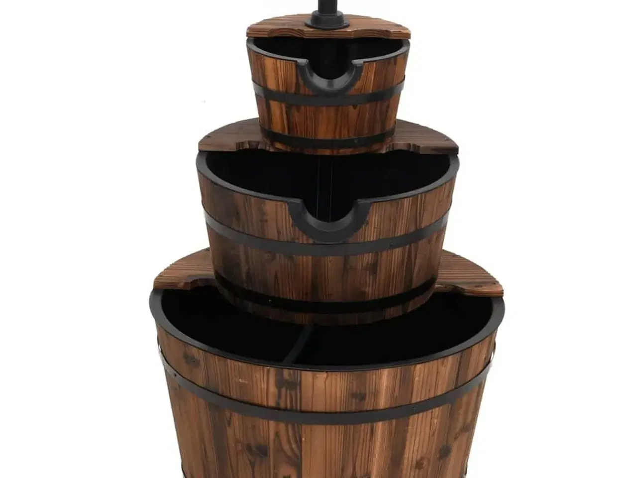 Billede 4 - Fontæne med pumpe 60x60x94 cm massivt fyrretræ