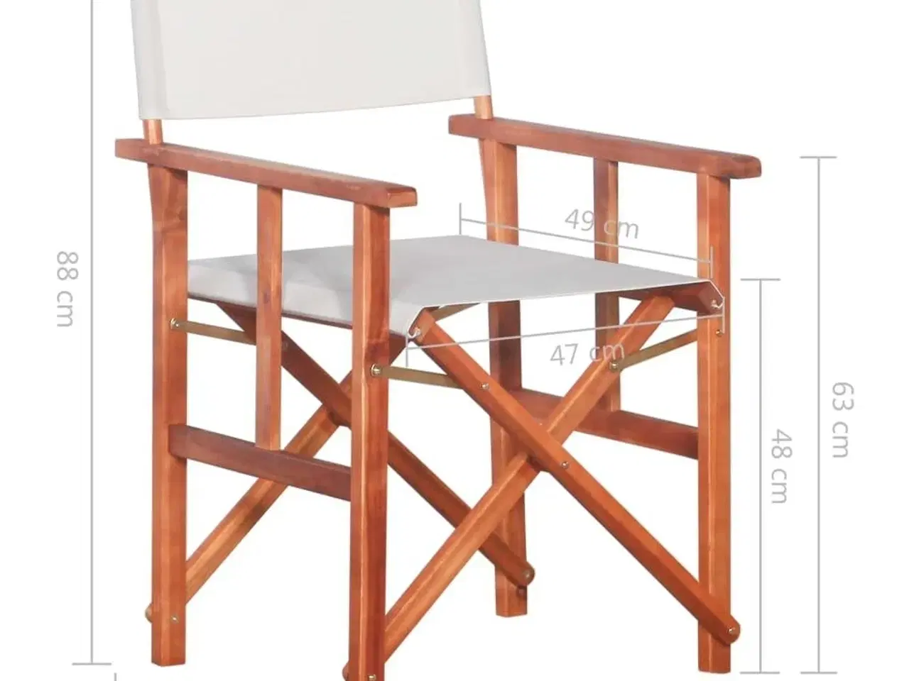 Billede 9 - Instruktørstole 2 stk. massivt akacietræ