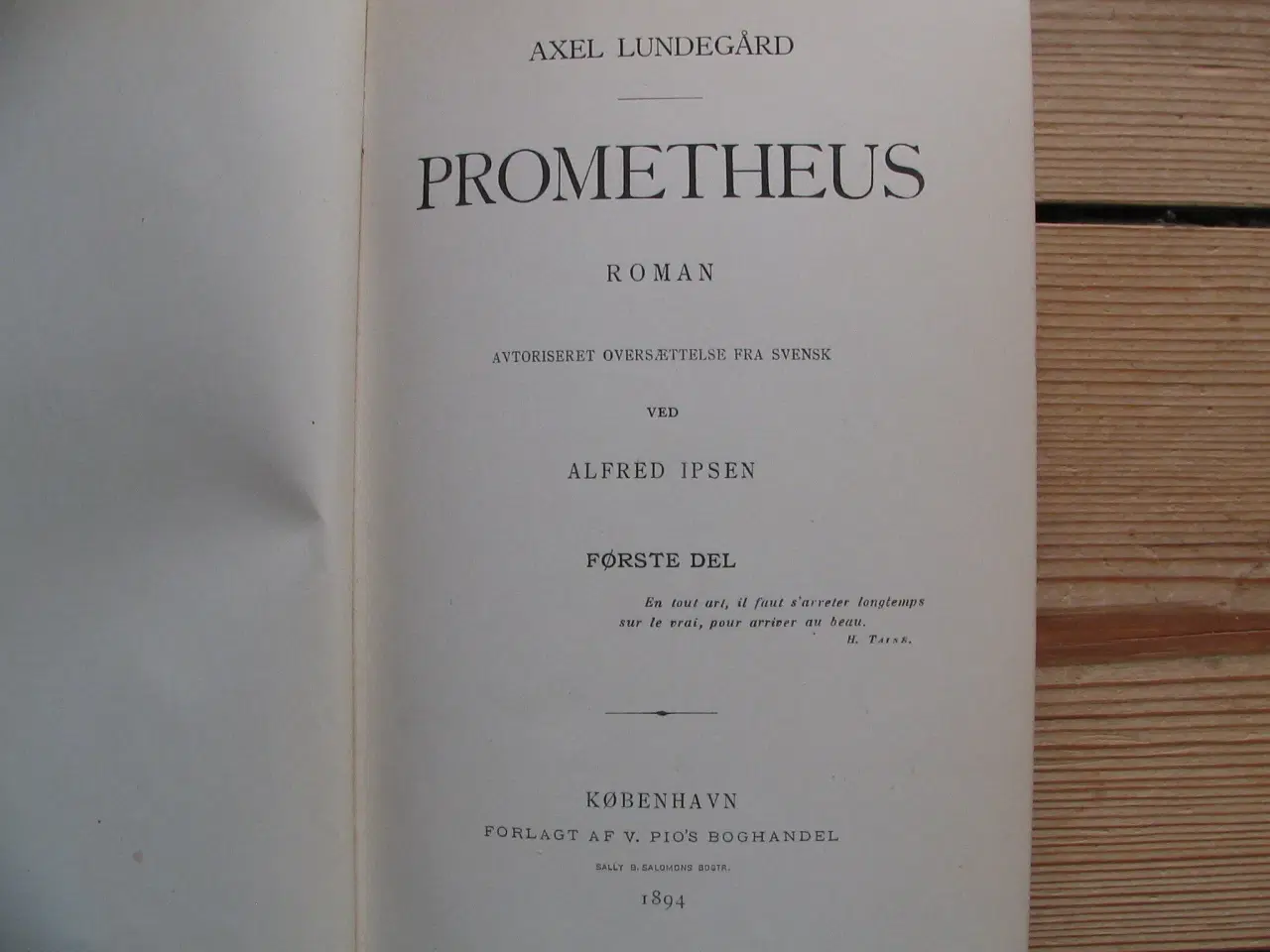 Billede 3 - Axel Lundegård. Prometheus, fra 1894