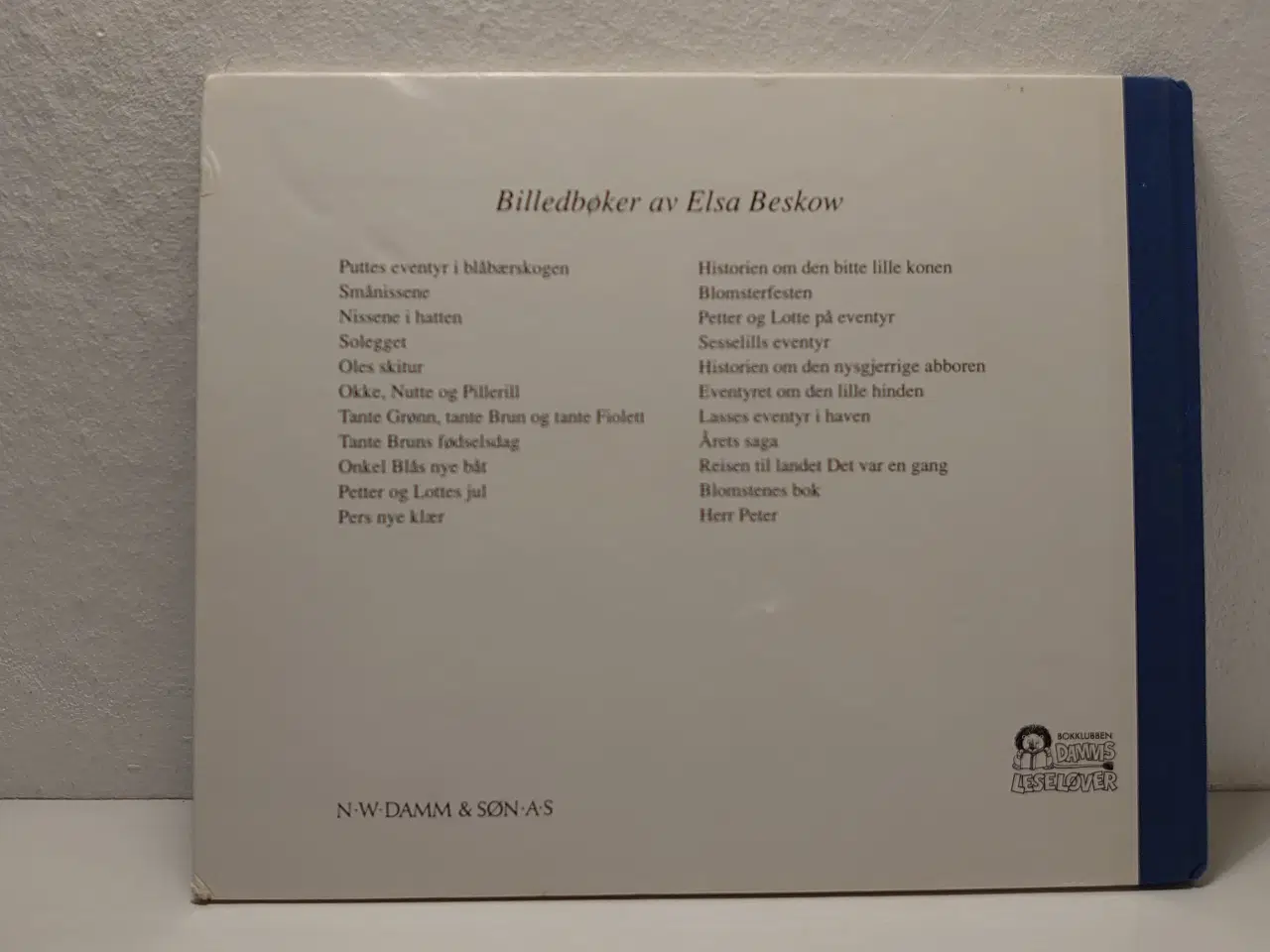 Billede 2 - Beskow;Puttes eventyr i Blåbærskogen. Norsk 1994.