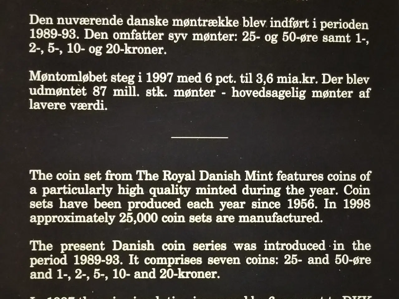 Billede 4 - DET KGL MØNTSÆT 1998  Margrethe II TOP Stand! 