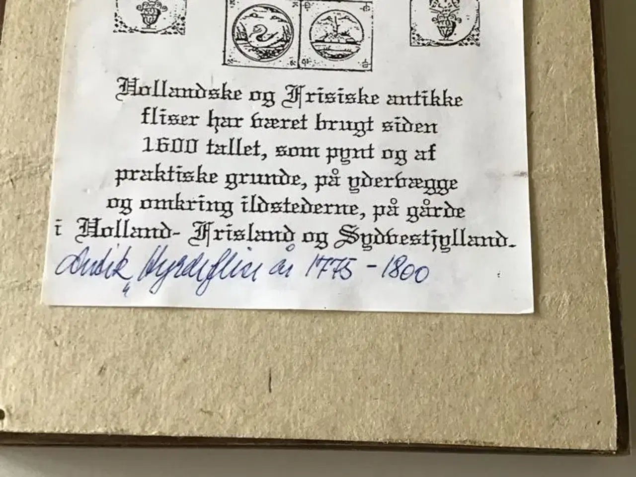 Billede 2 - Antik hollandsk  flise