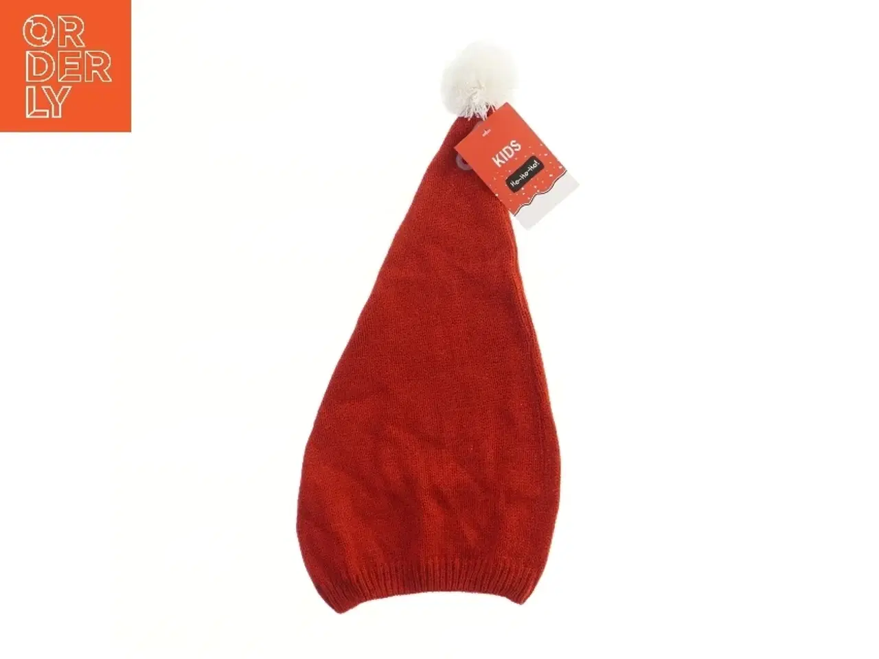 Billede 1 - Rød nissehue til børn (str. 50x23 cm)