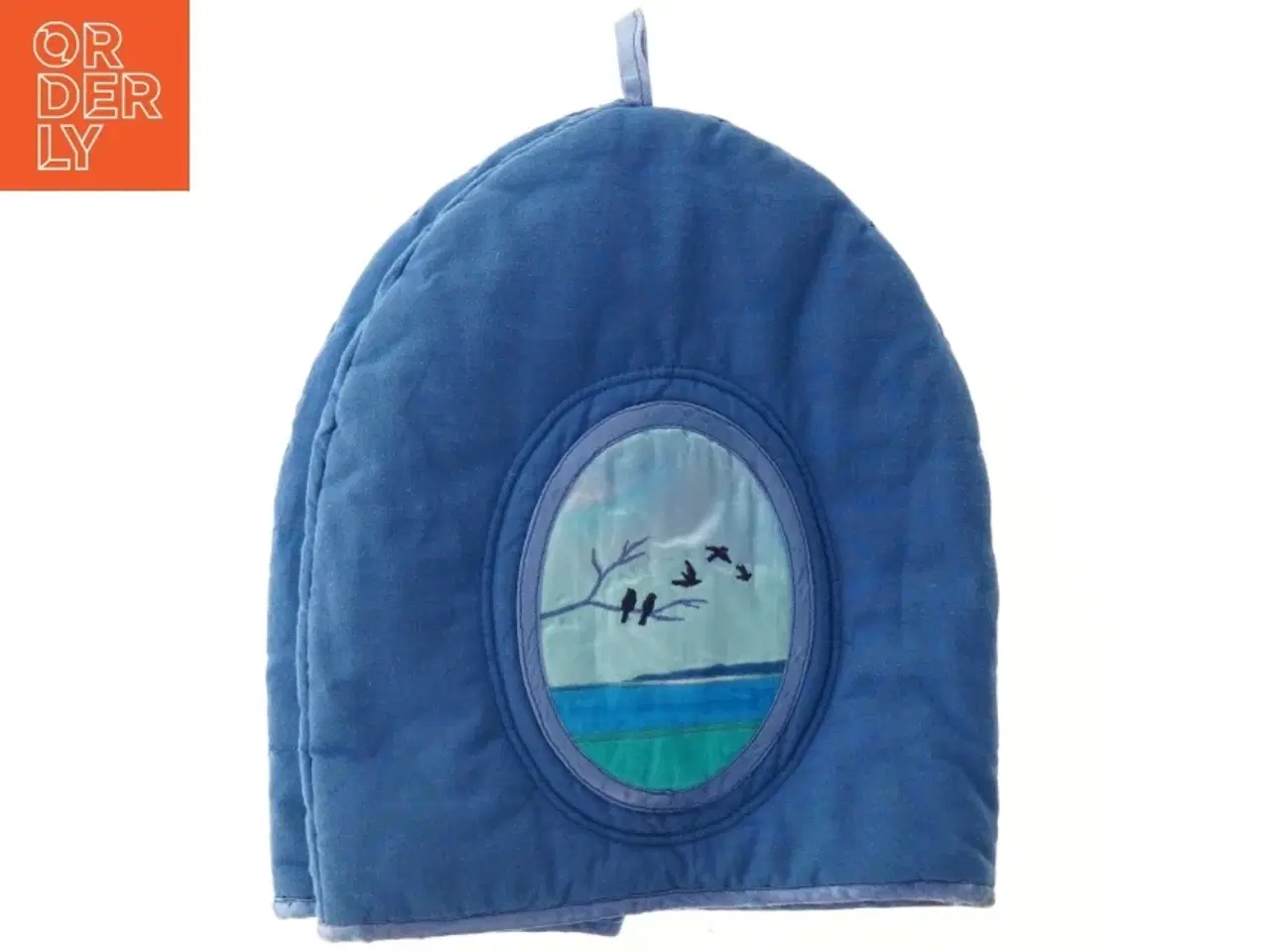 Billede 1 - Tehætte, håndlavet med applikation og broderi (h 30 cm, omkr 80 cm)