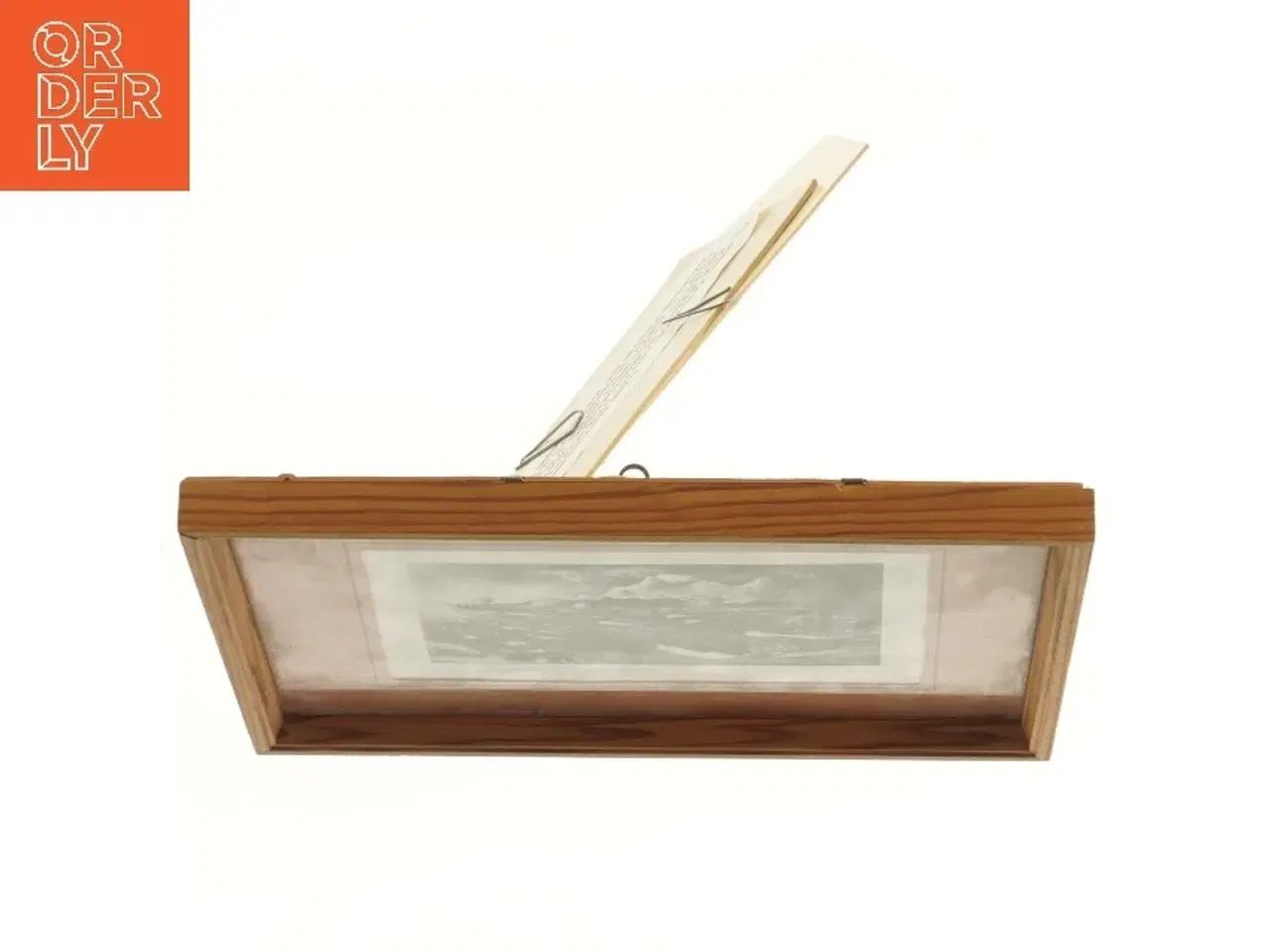 Billede 3 - Indrammet litografi med skibsmotiv (str. 20,5x26 cm)