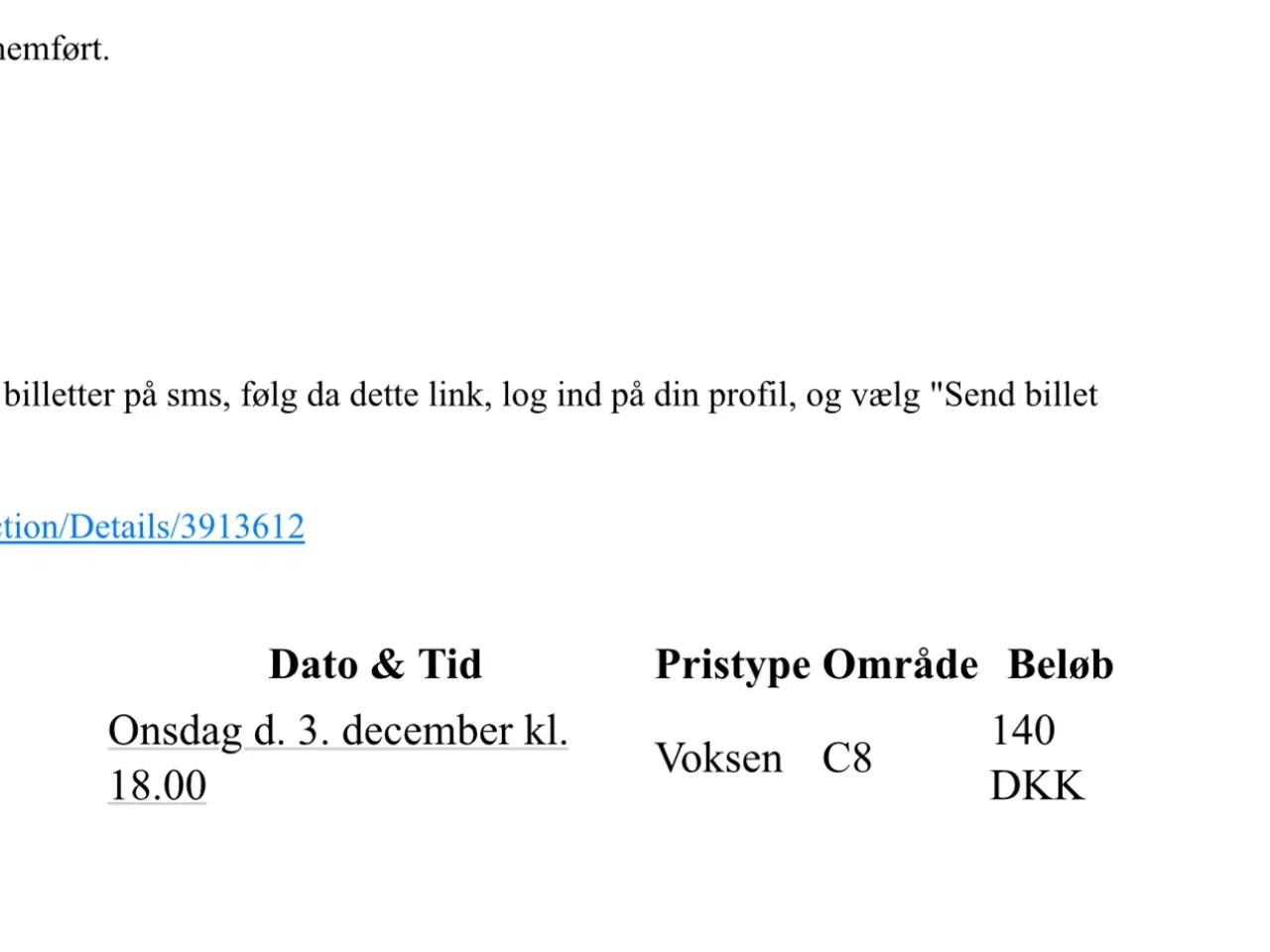 Billede 1 - Esbjerg FCK København billet