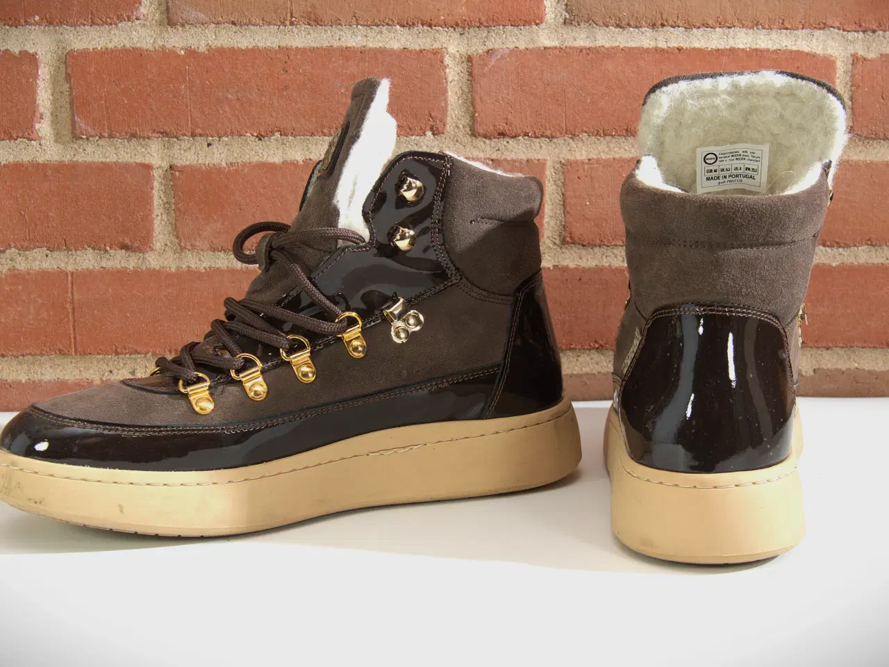 Billede 6 - Flotte Woden korte lak støvler,