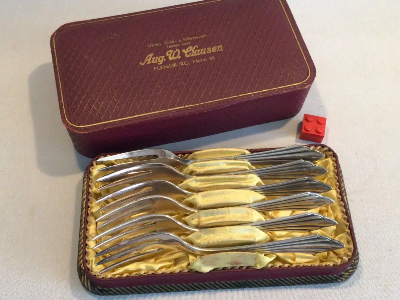 Billede 1 - Antikke pletsølv kagegafler