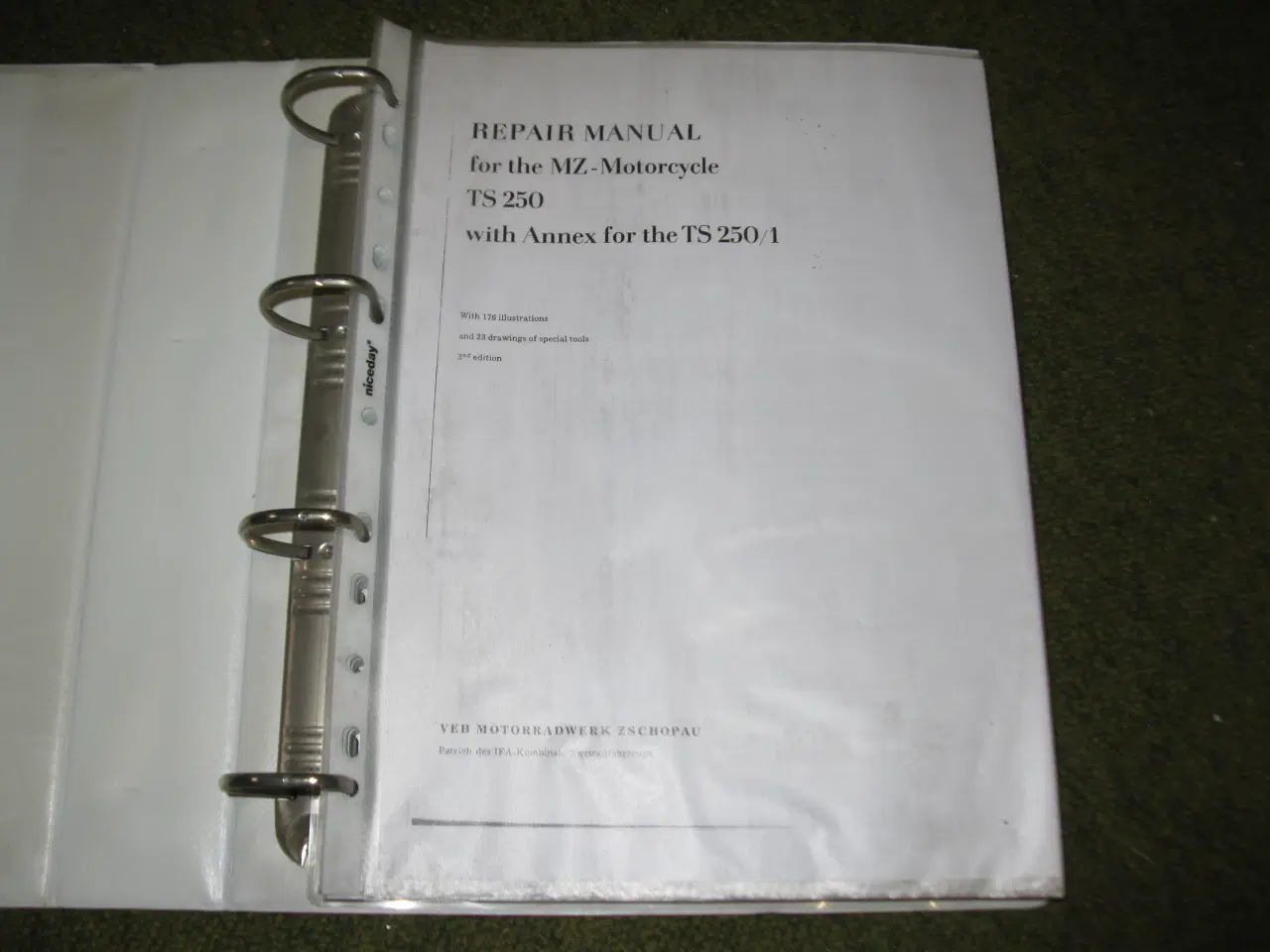 Billede 1 - MZ TS250 værkstedsbog
