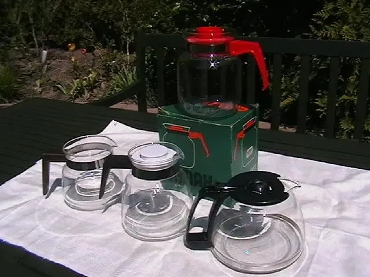 Billede 8 - 4 stk glaskander til kaffemaskiner.