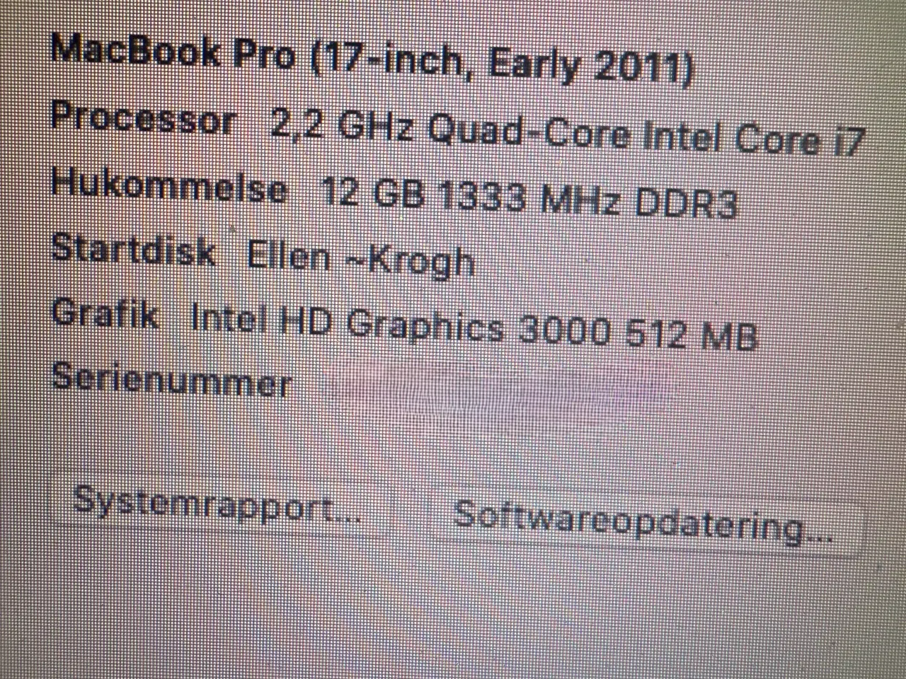 Billede 1 - APPle Macbook Pro 17” Intel i7