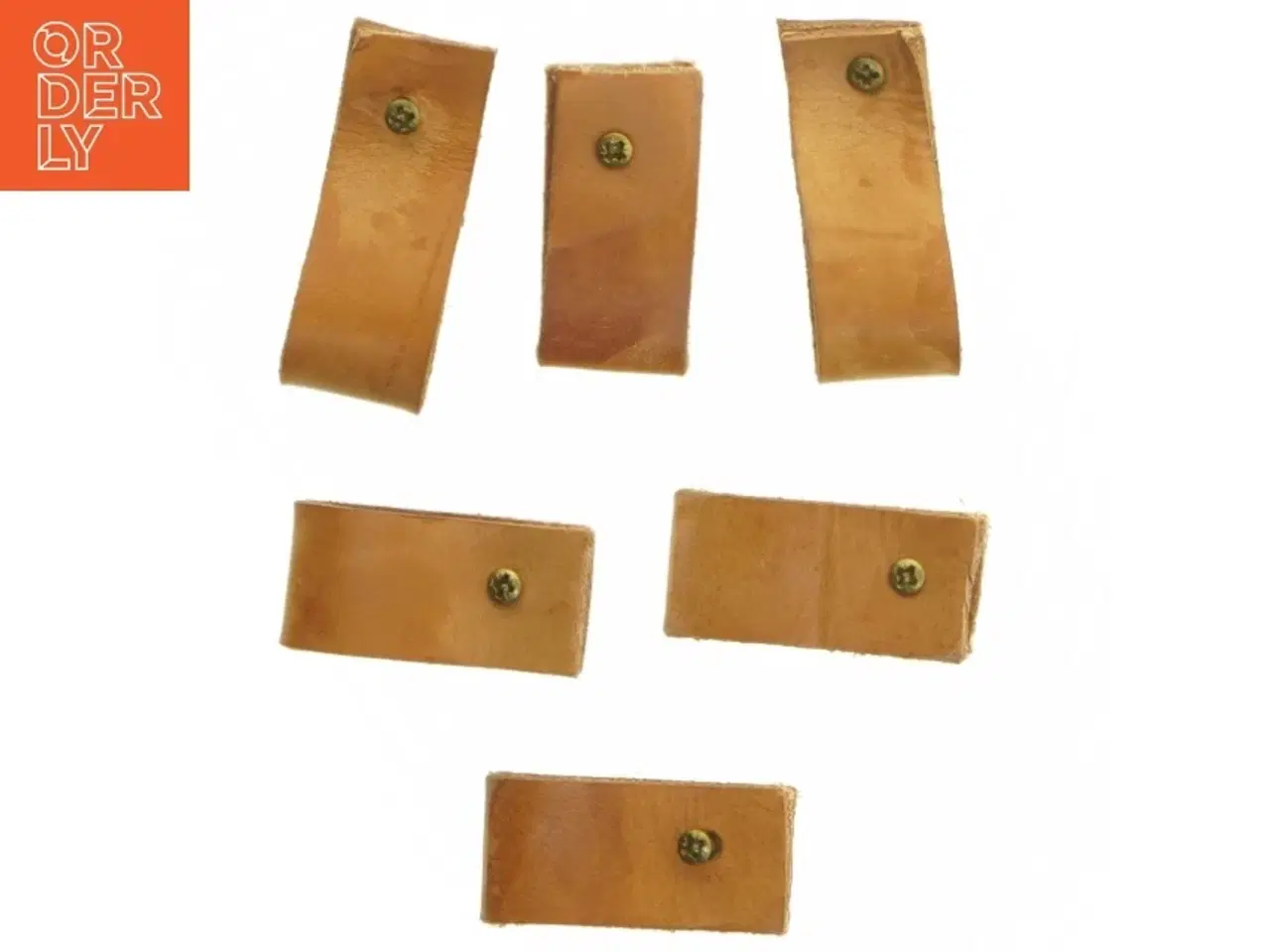 Billede 1 - Lædergreb til skuffer (str. 6 stk 7 cm cm)