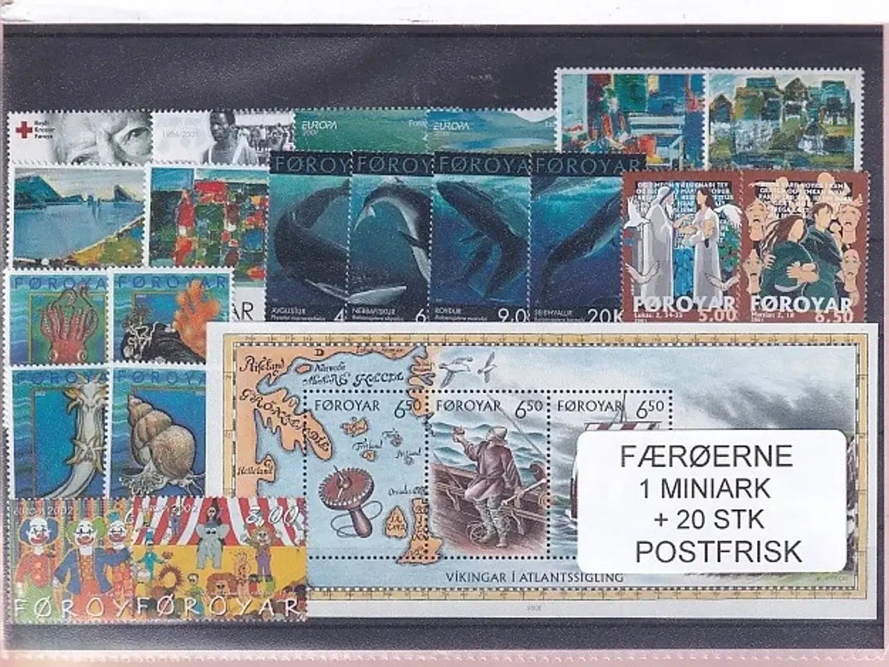 Billede 1 - Færøerne - 1 Miniark + 20 Stk. - Postfrisk